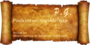 Pschierer Gardénia névjegykártya
